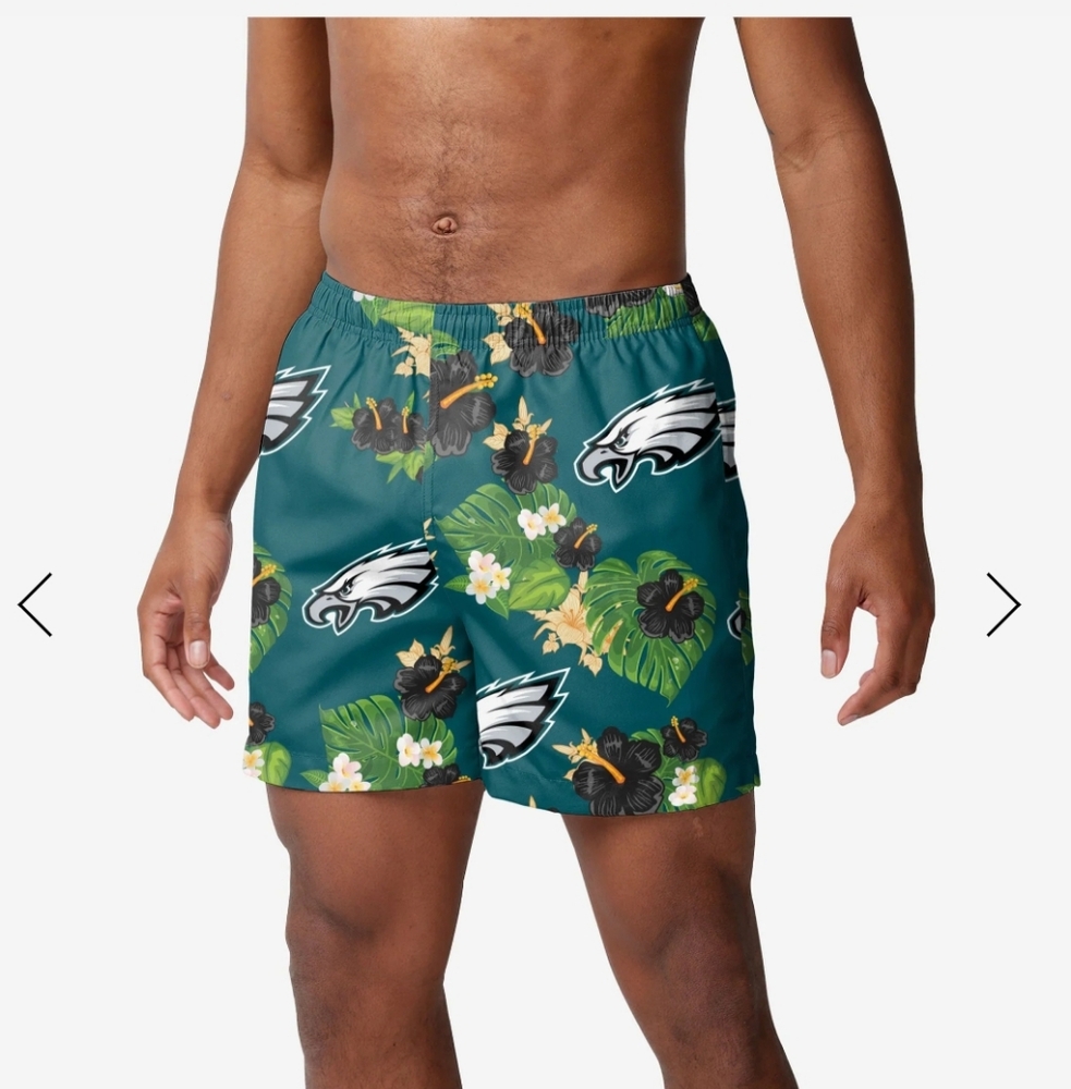 NFL Green Floral Swim Trunks